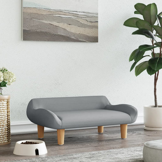 NNEVL Dog Bed Light Grey 70x40x24 cm Fabric-0