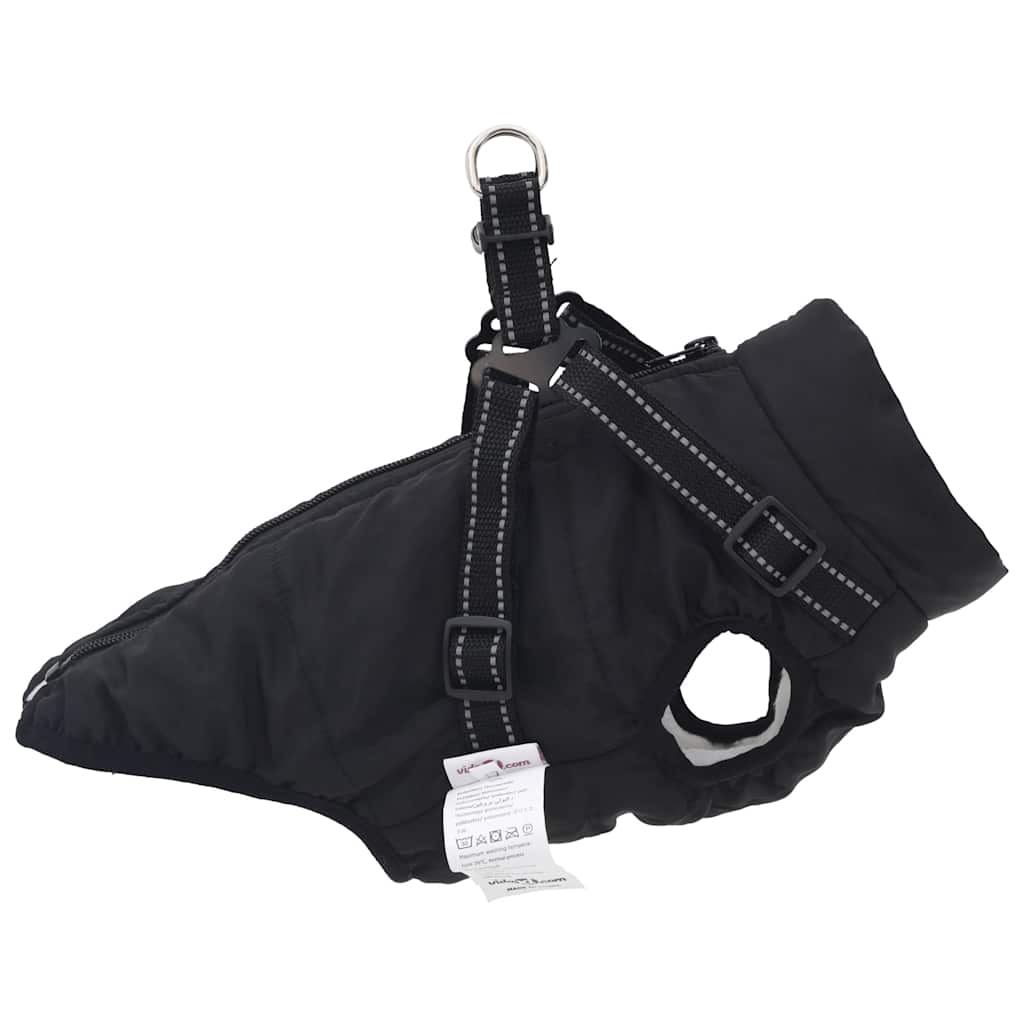 NNEVL Dog Coat with Harness Waterproof Reflective Black XL-3