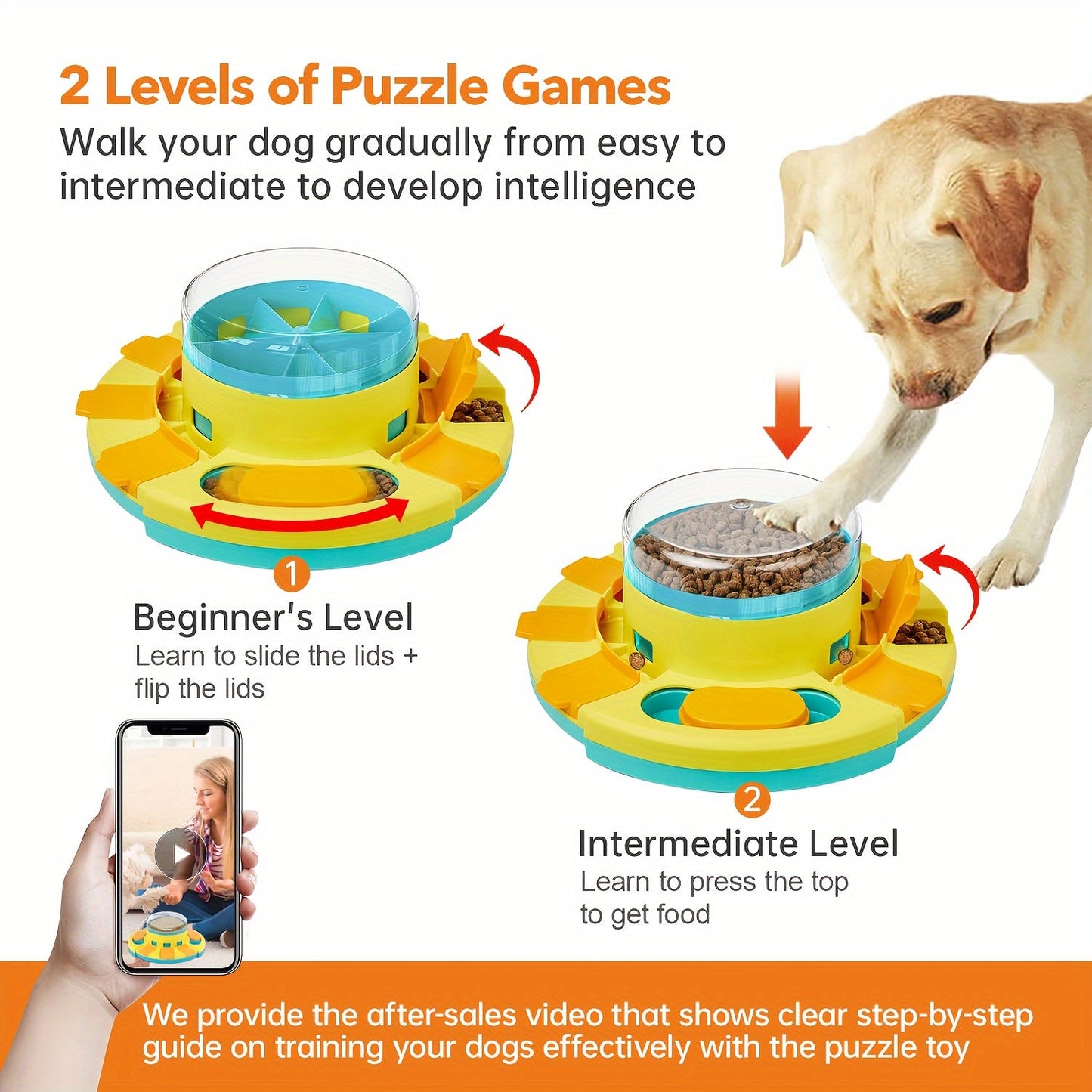 NNETM Interactive Dog Puzzle Feeder Toy for IQ Training